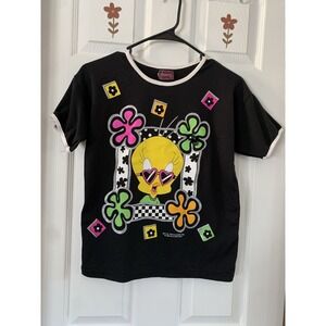 Tweety Bird Unisex Short Sleeve T-Shirt Vintage, Size 10-12